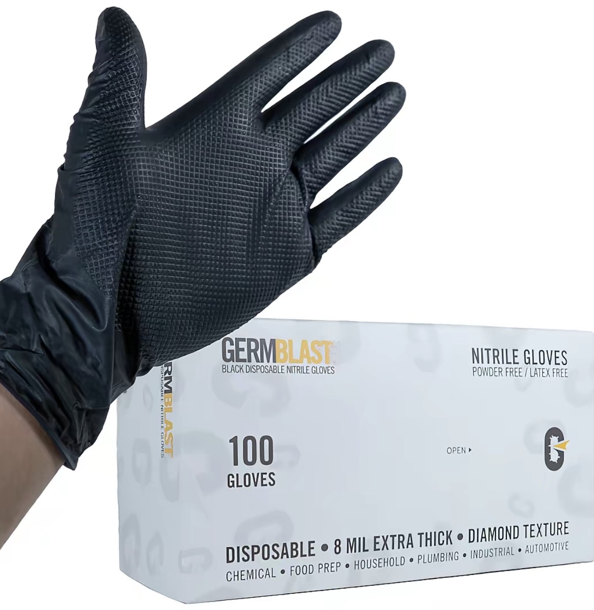 Guantes de Nitrilo Negros Extra Gruesos